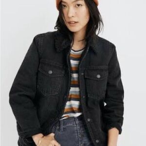 Madewell Women’s Oversized Black Denim Jacket